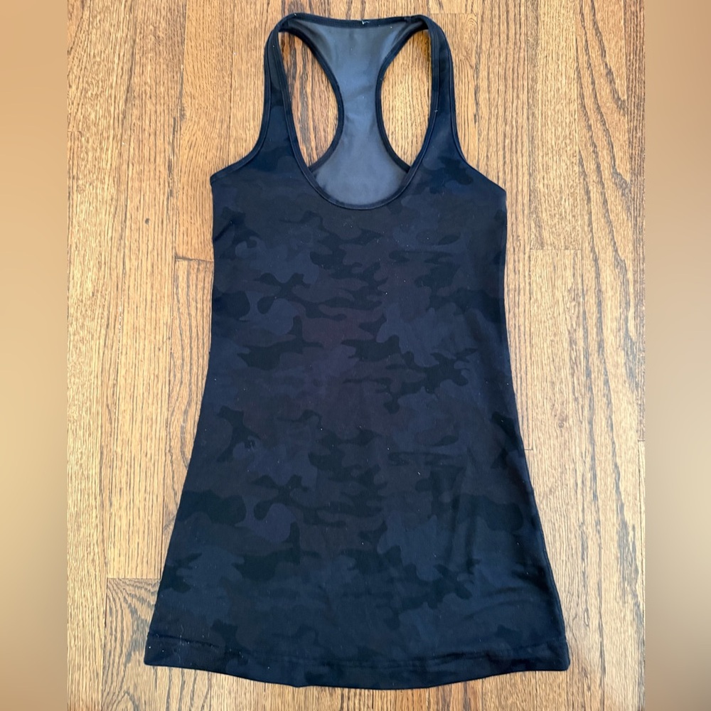 lululemon athletica Black Camo Tank Top